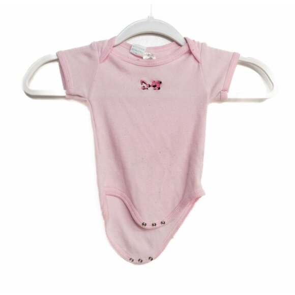 Coney Isle Baby Pink Polycotton One Piece Toddler Solid Short Sleeve 3/6M - Picture 1 of 7